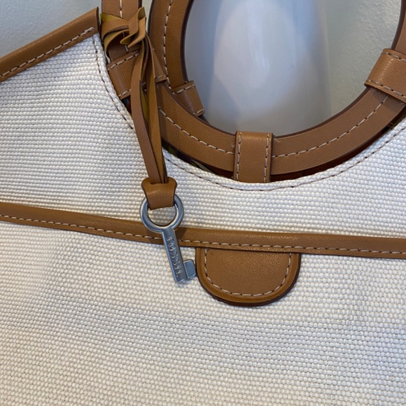 Fossil Coated Canvas and Leather Tote - Picture 13 of 16